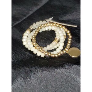 A Garden Party New York Stretchy Beaded Bracelet Set Sparkly Rhinestone NWT